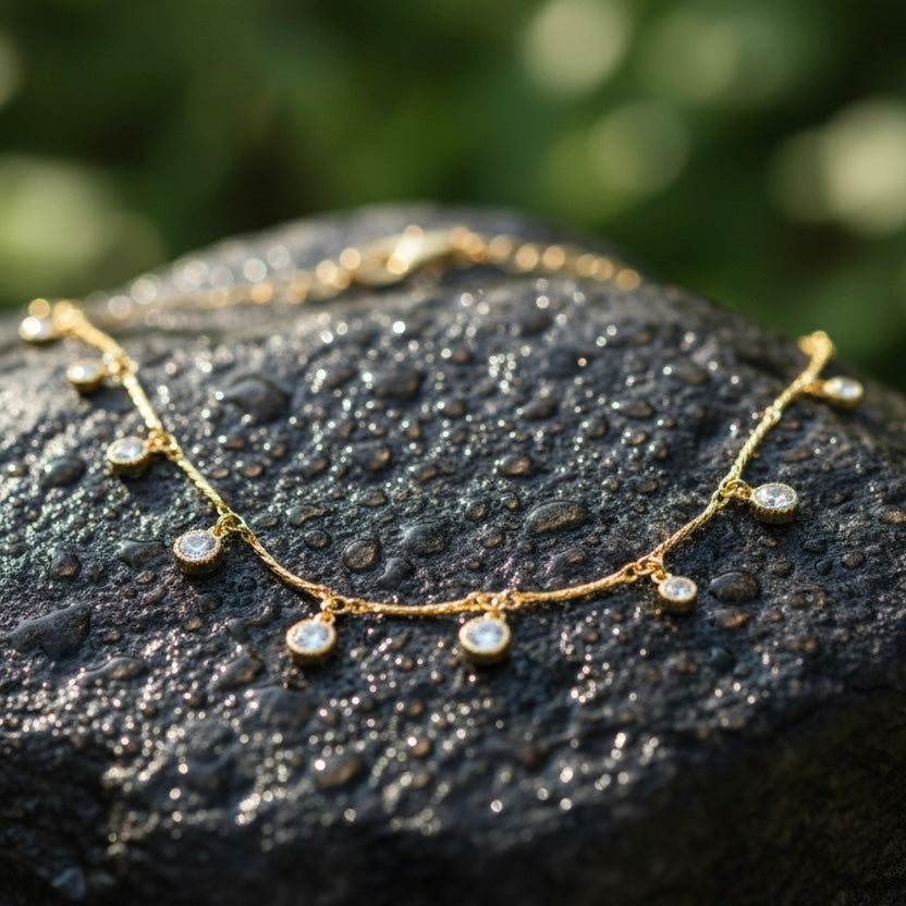 Golden Radiance Charms Necklace