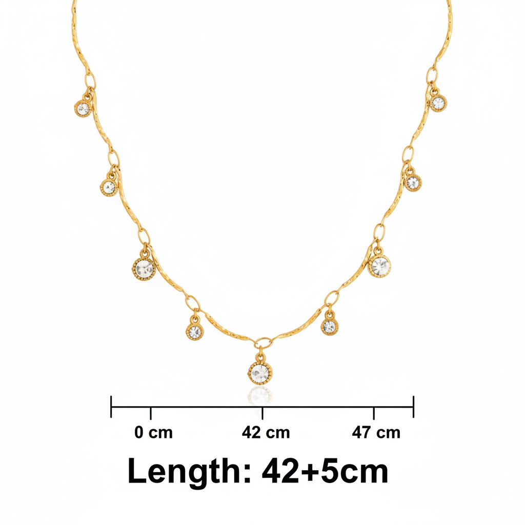 Golden Radiance Charms Necklace