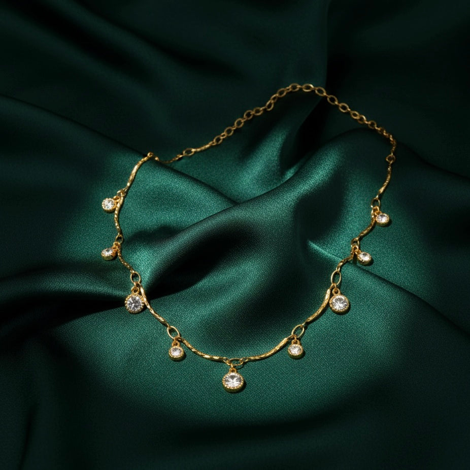 Golden Radiance Charms Necklace