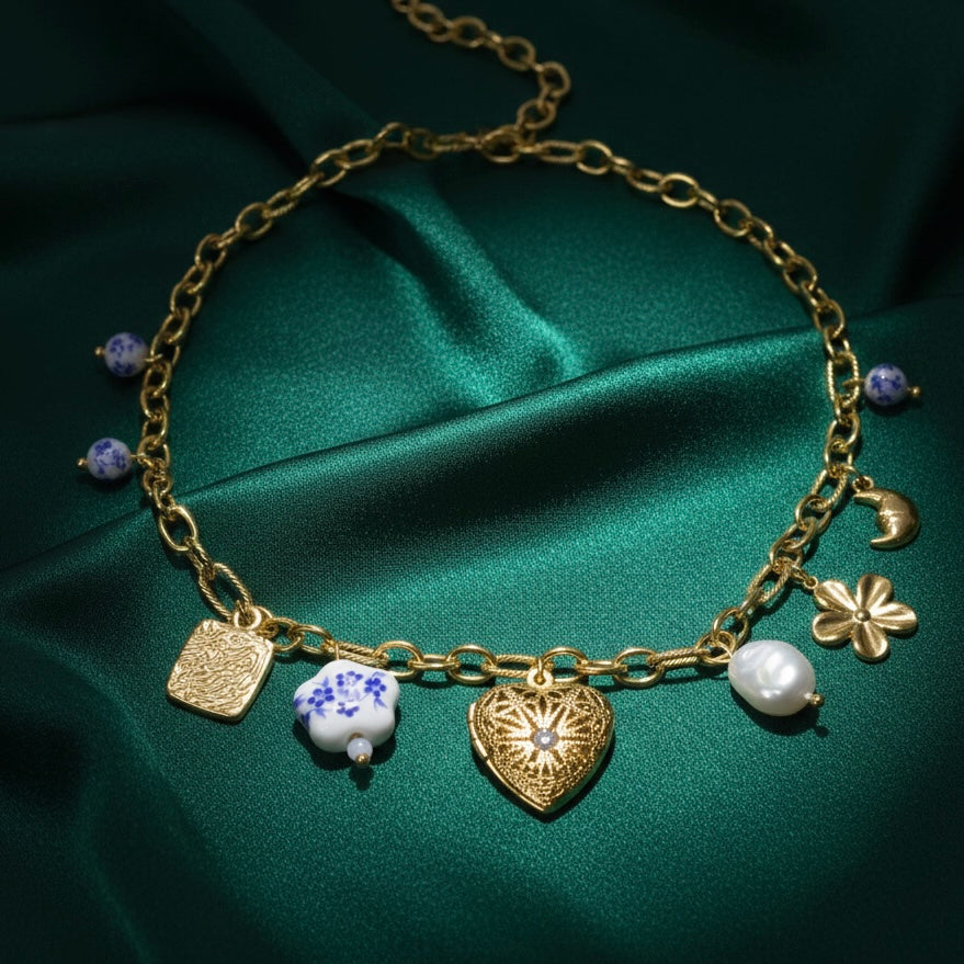 Vintage Heirloom Charm Necklace