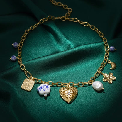 Vintage Heirloom Charm Necklace
