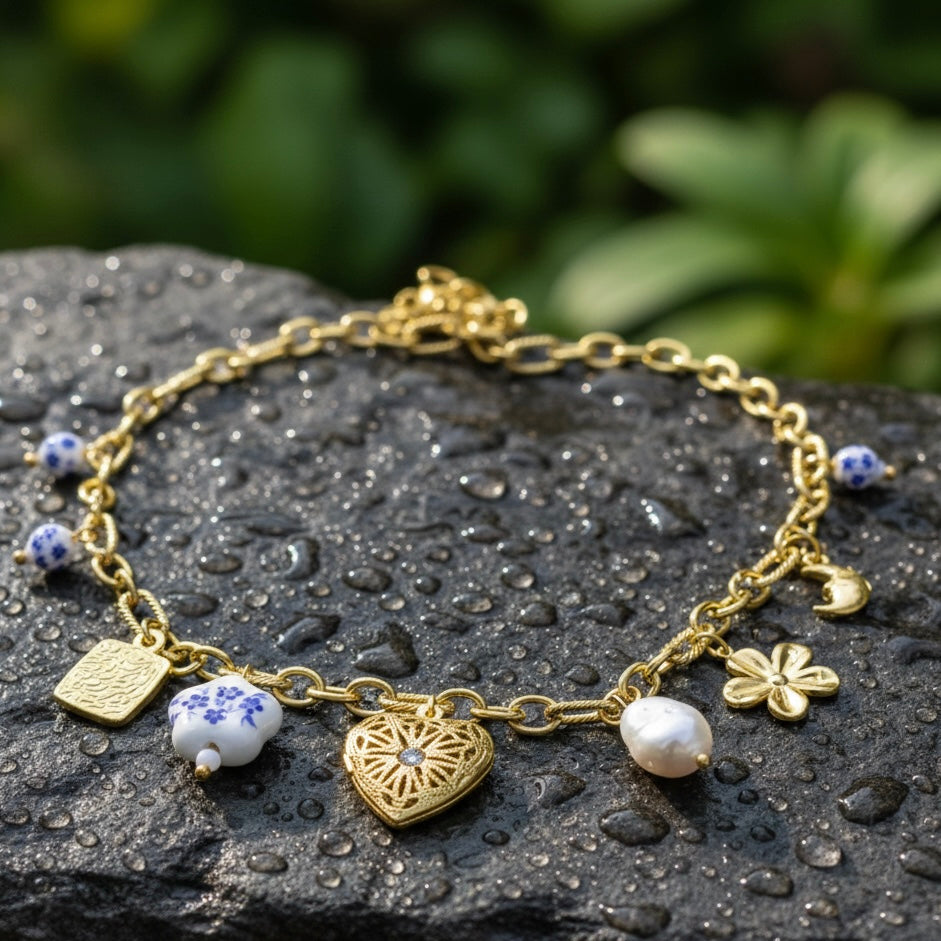 Vintage Heirloom Charm Necklace
