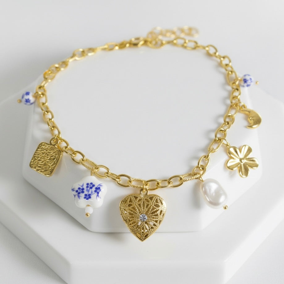 Vintage Heirloom Charm Necklace