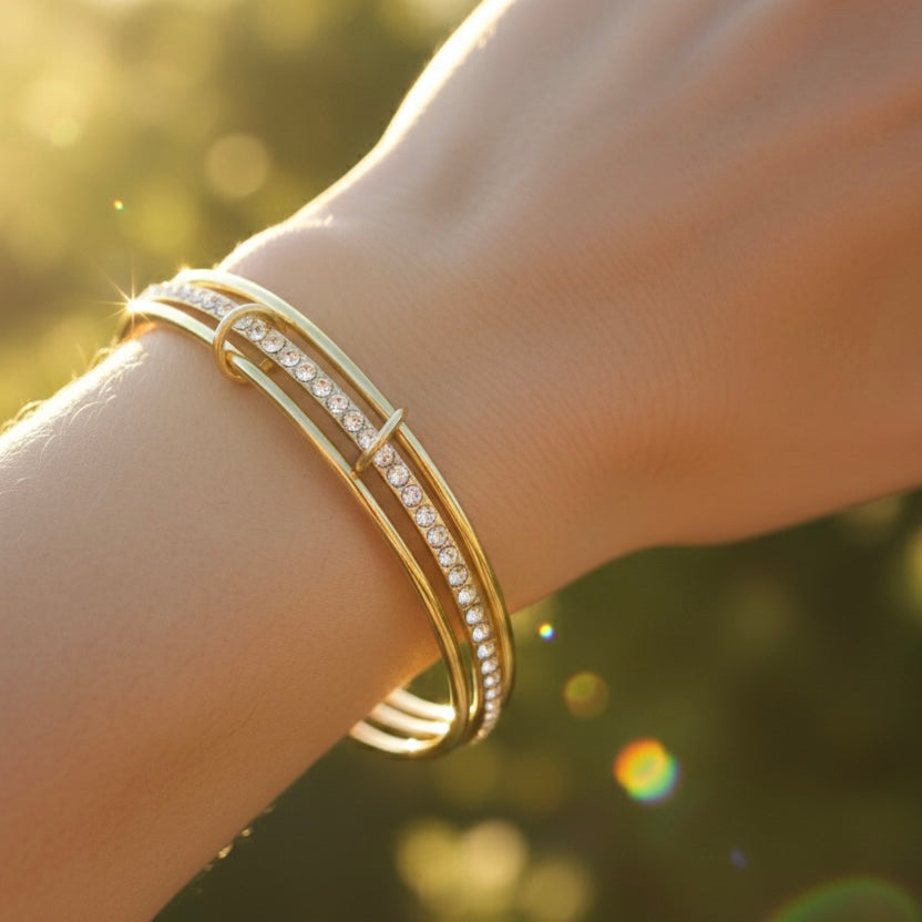 Pave-Link Triple Stack