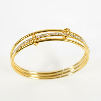 Pave-Link Triple Stack