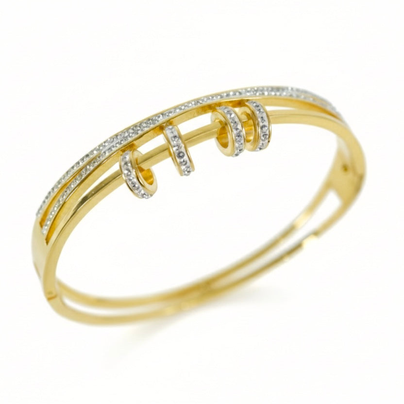 Aurora Triple-Band Pave Bangle