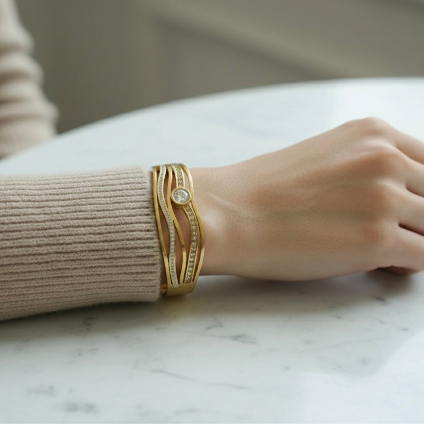 Aurelia Wave Bangle