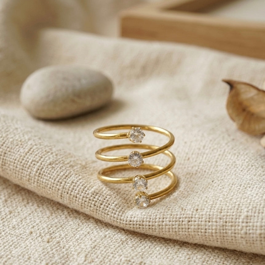 Luna Spiral Ring
