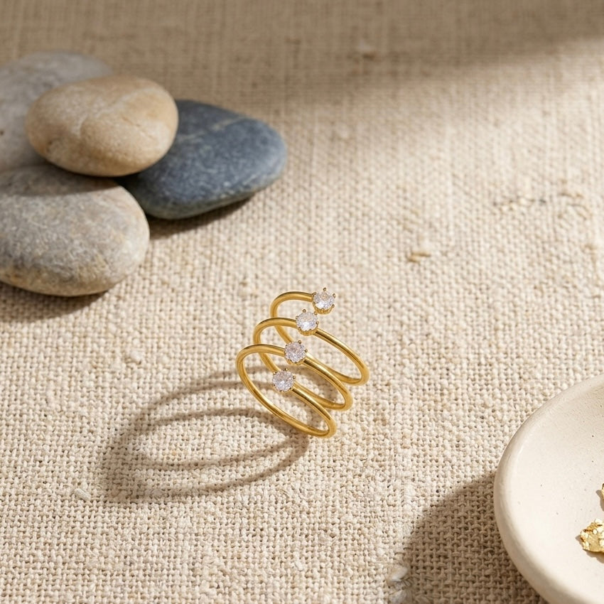 Luna Spiral Ring