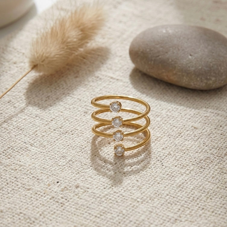 Luna Spiral Ring