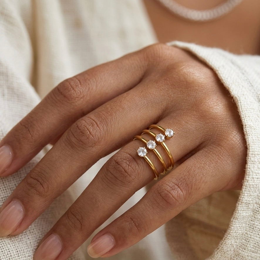 Luna Spiral Ring