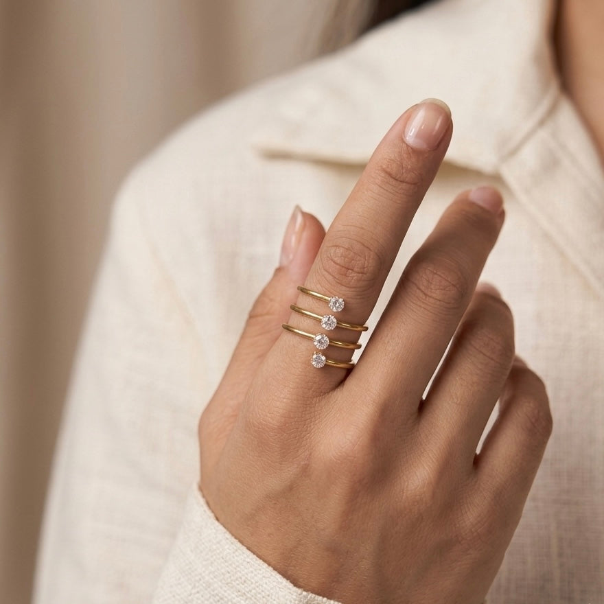 Luna Spiral Ring