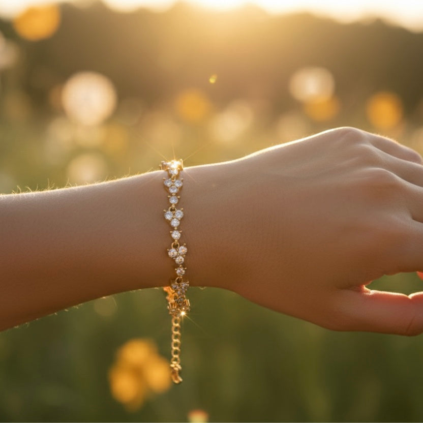 Petal Radiance Tennis Bracelet