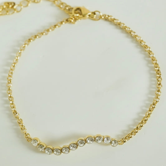 Serene Sparkle Wave Bracelet