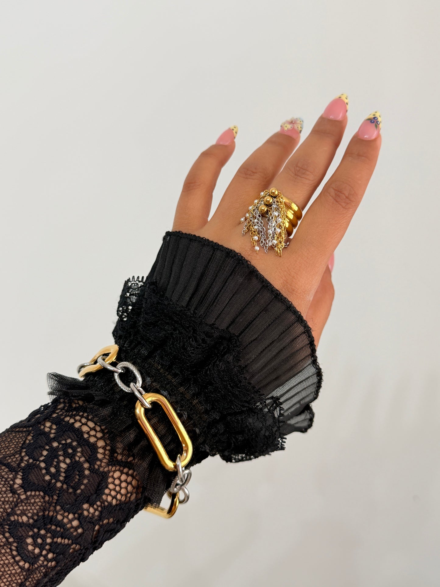 Aria Two-Tone Paperclip Chain Bracelet