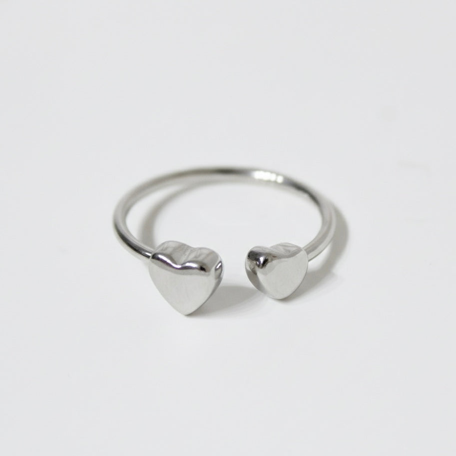 Amare Dual-Heart Open Ring