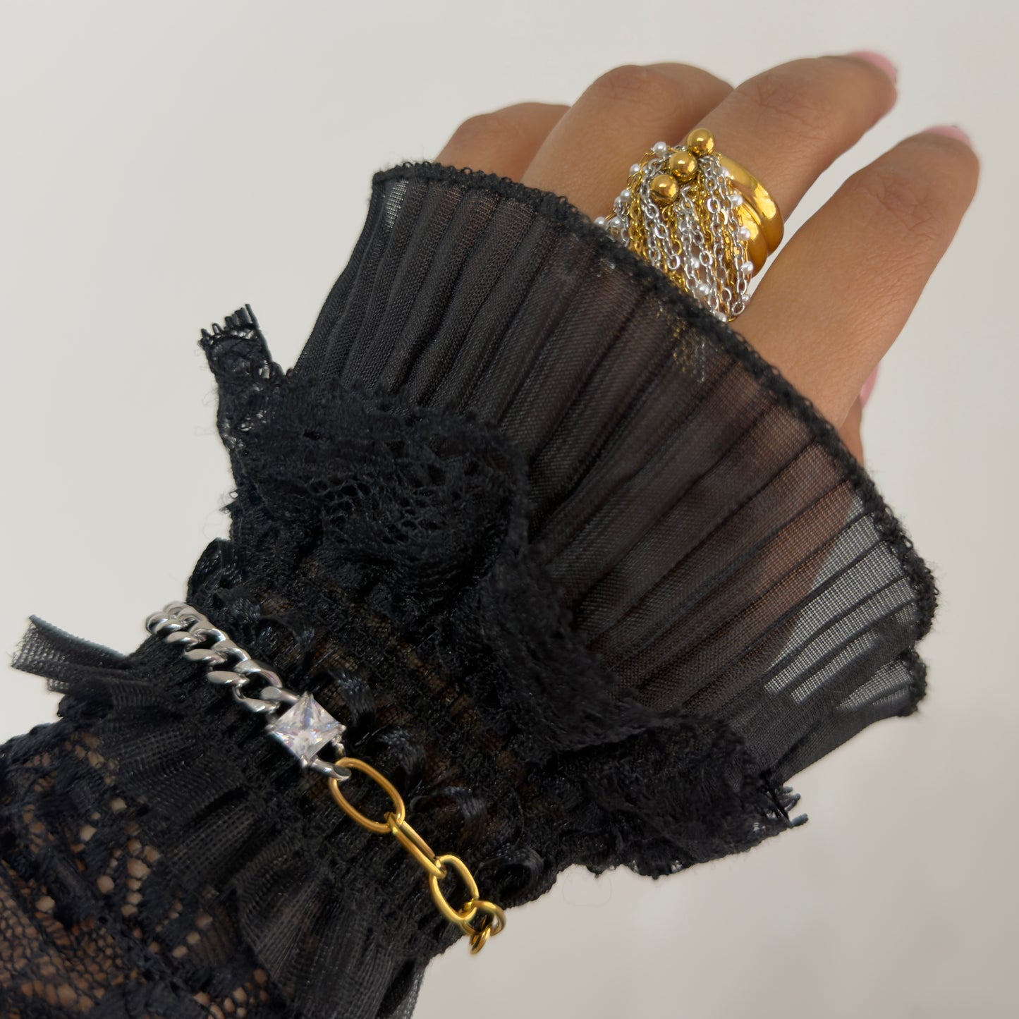 Elara Two-Tone Solitaire Chain Bracelet
