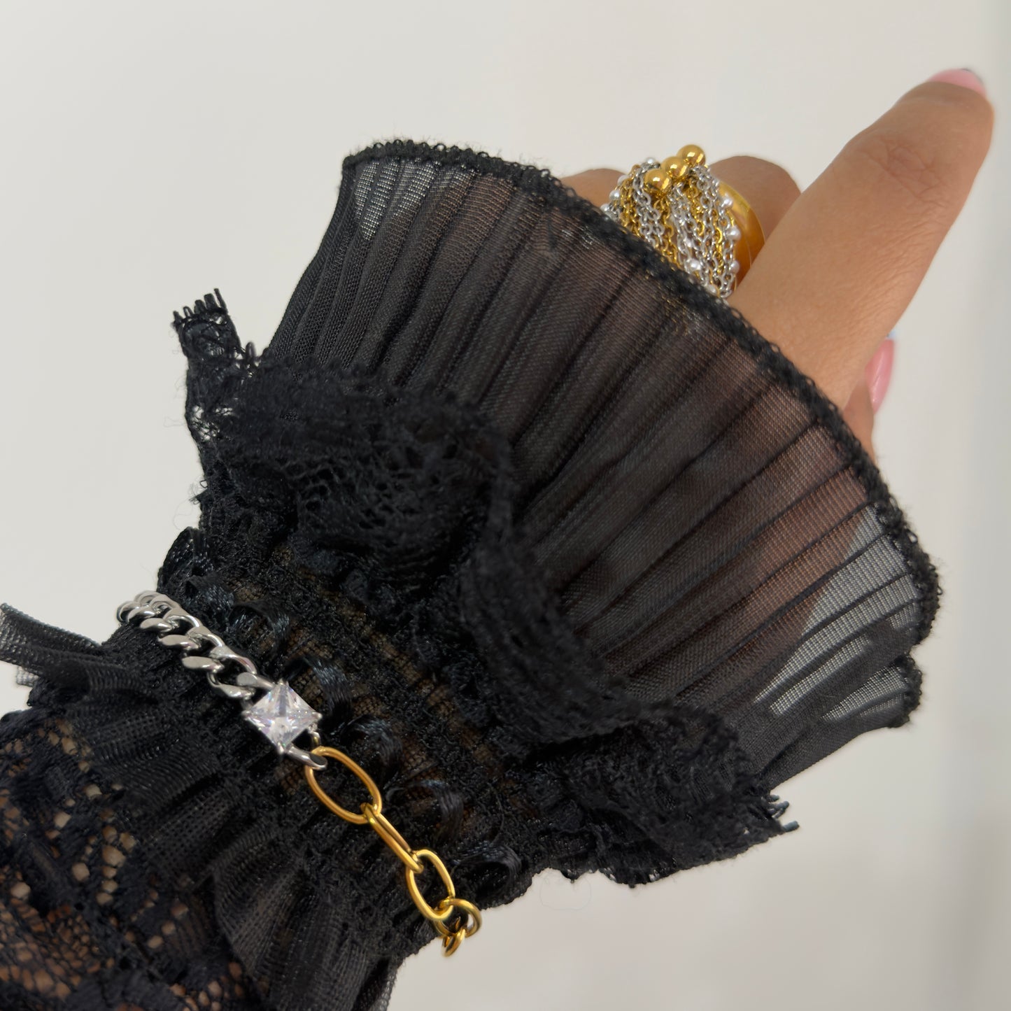 Elara Two-Tone Solitaire Chain Bracelet