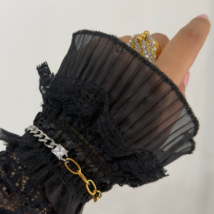 Elara Two-Tone Solitaire Chain Bracelet