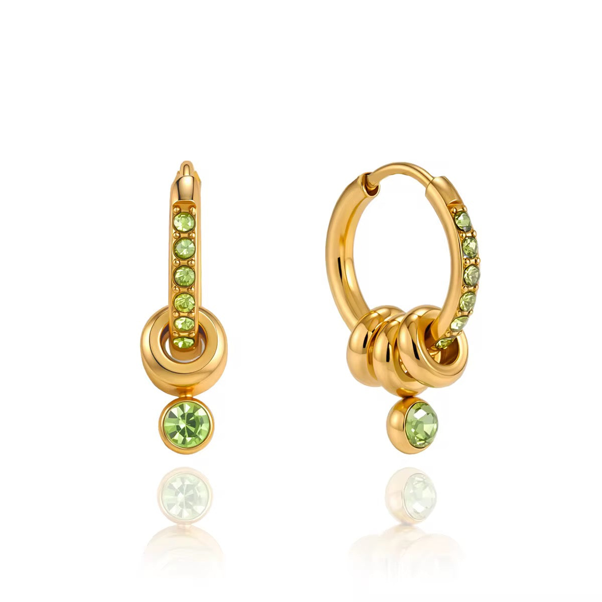 Sage Bloom Hoops