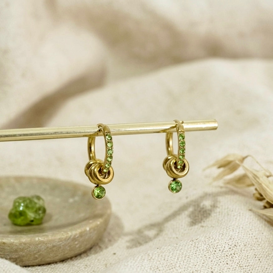 Sage Bloom Hoops