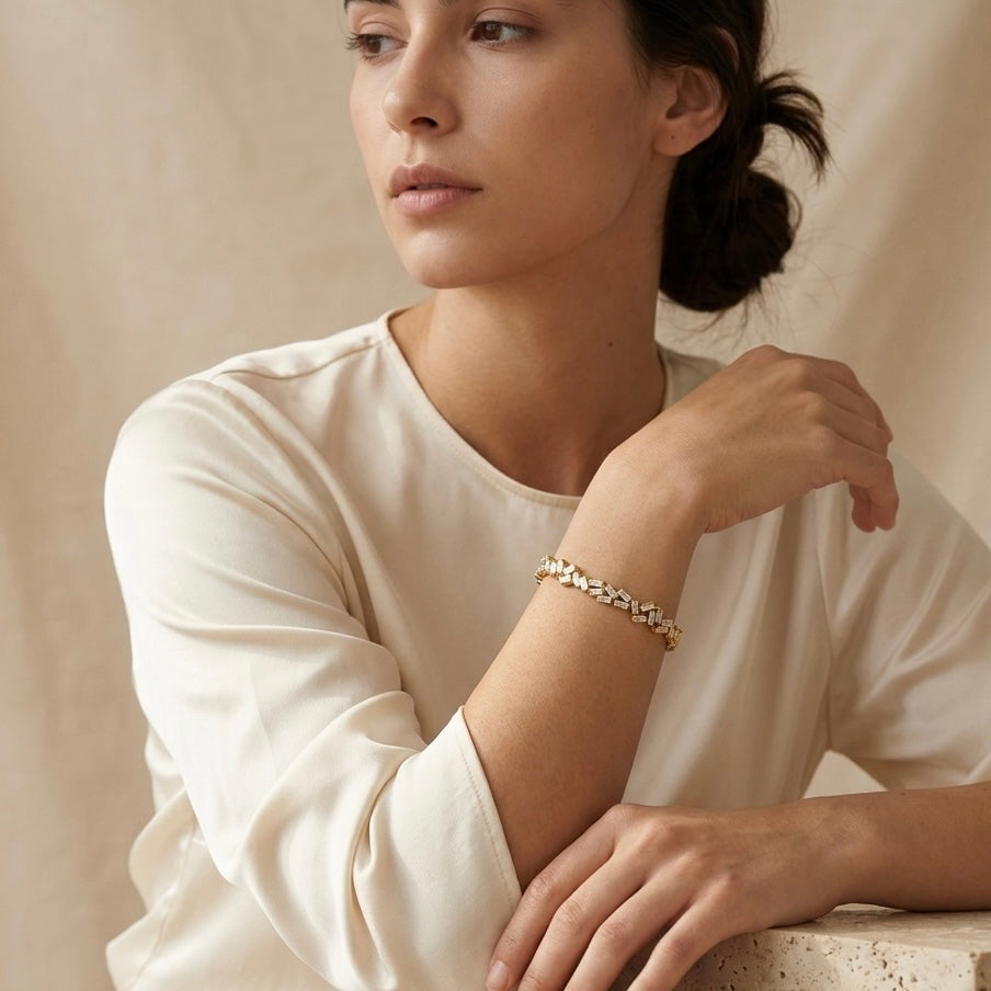 Mosaic Baguette Bangle